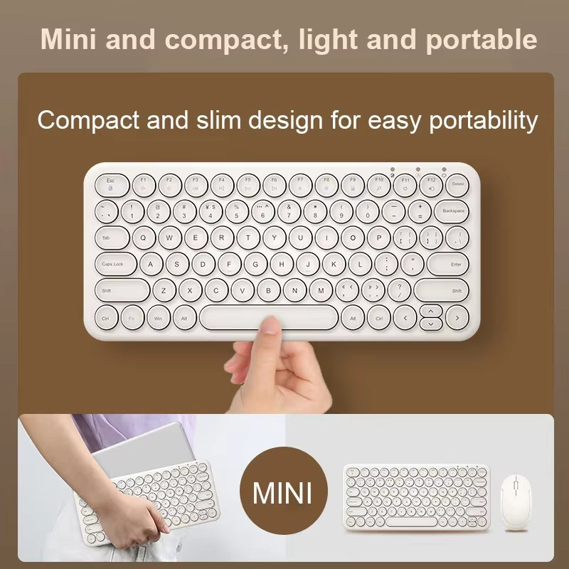 Wireless Keyboard + Slient Mouse Combo for Macbook Pro/PC