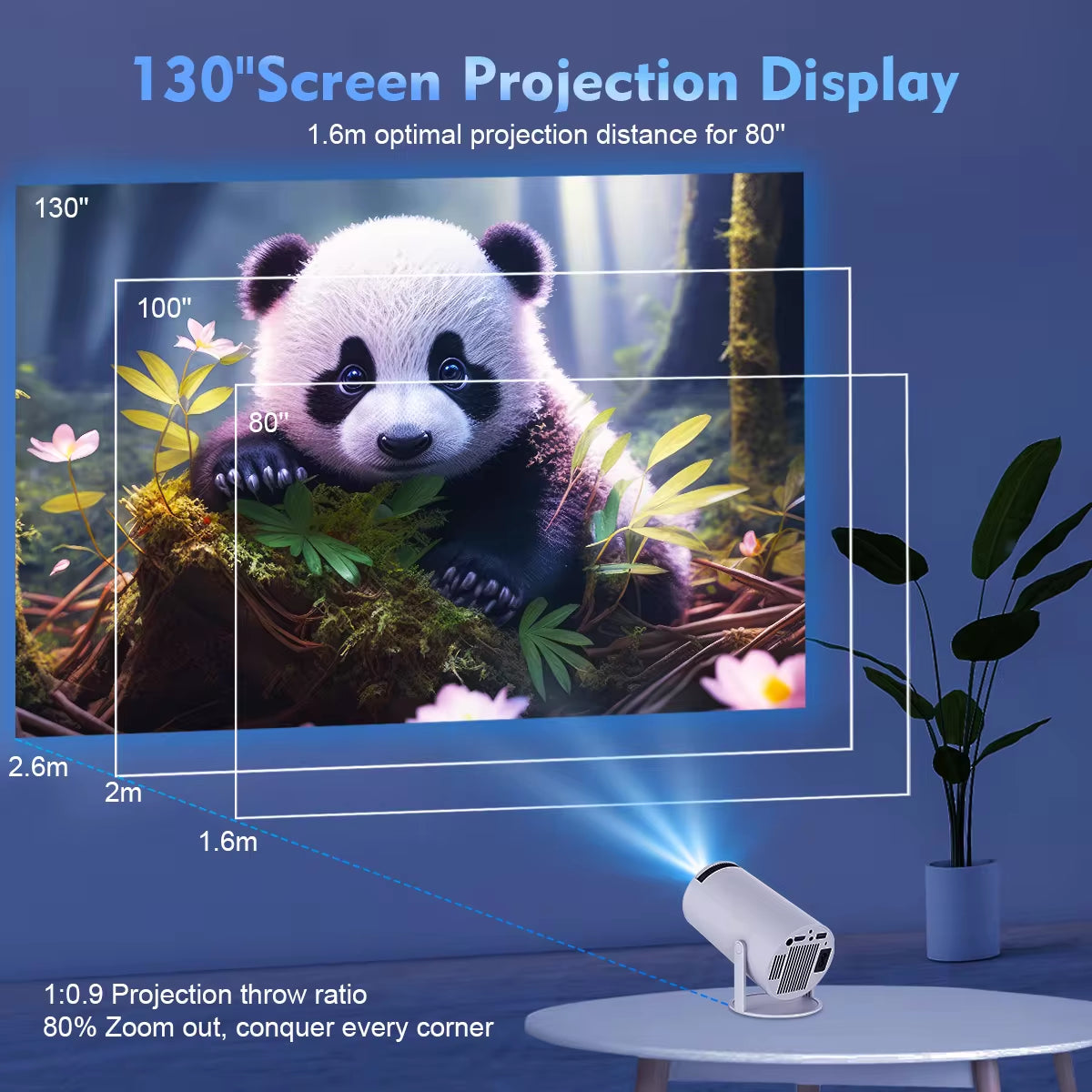 Portable Projector HY300 Pro