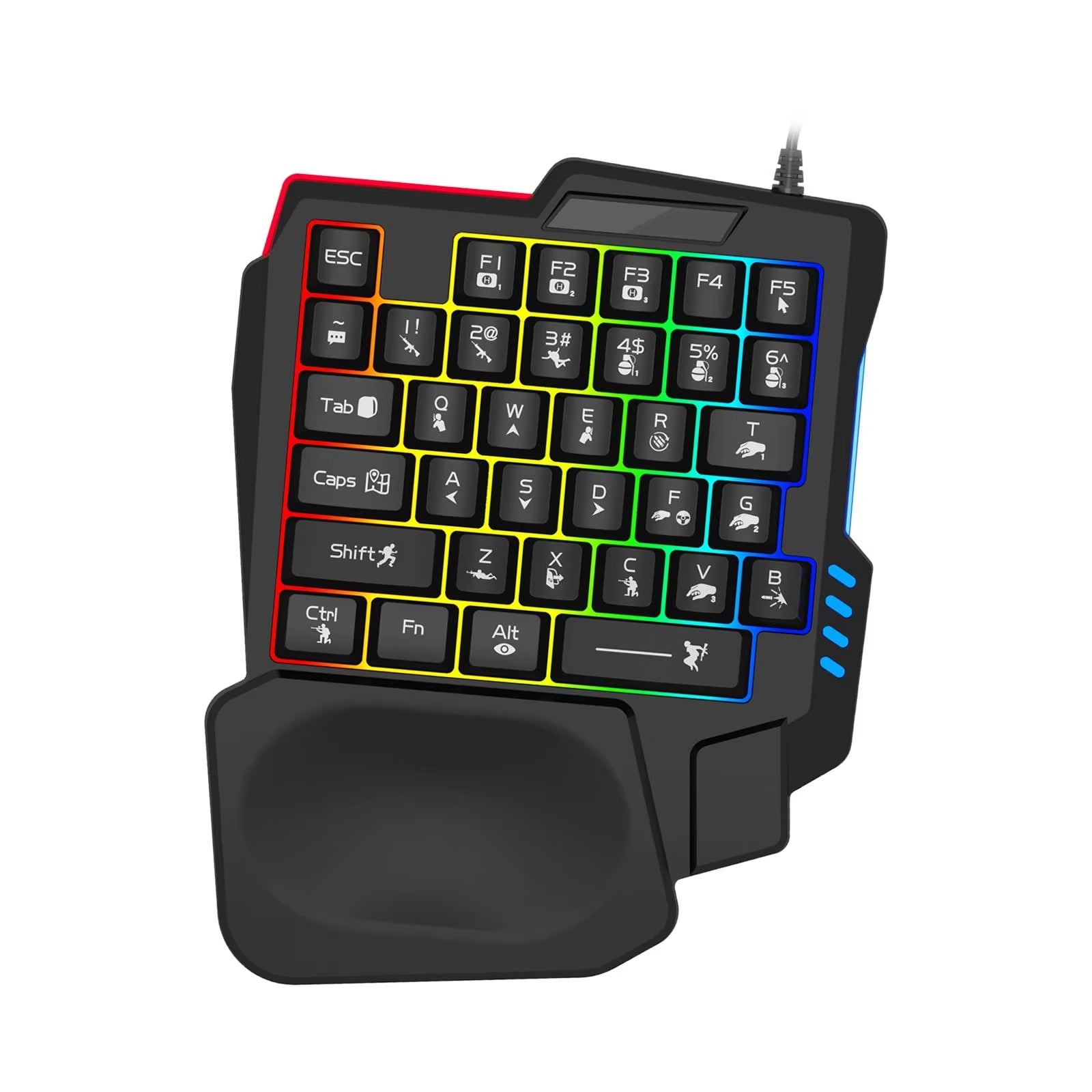 Gaming Keyboard With Rainbow Backlit 