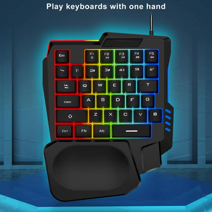 Gaming Keyboard With Rainbow Backlit 