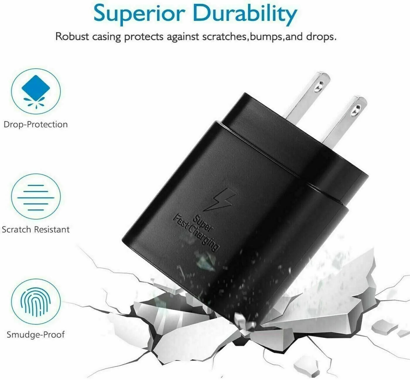 25W Type USB-C Super Fast Wall Charger +6FT Cable for Samsung Galaxy S20 S21 S22