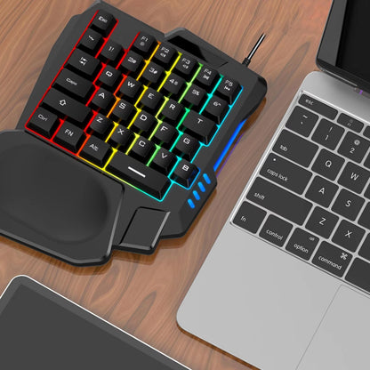 Gaming Keyboard With Rainbow Backlit 