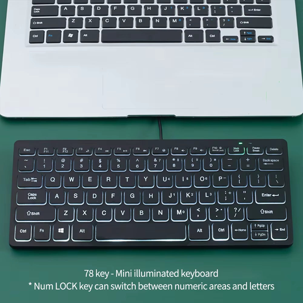 Portable Wired Keyboard Mini