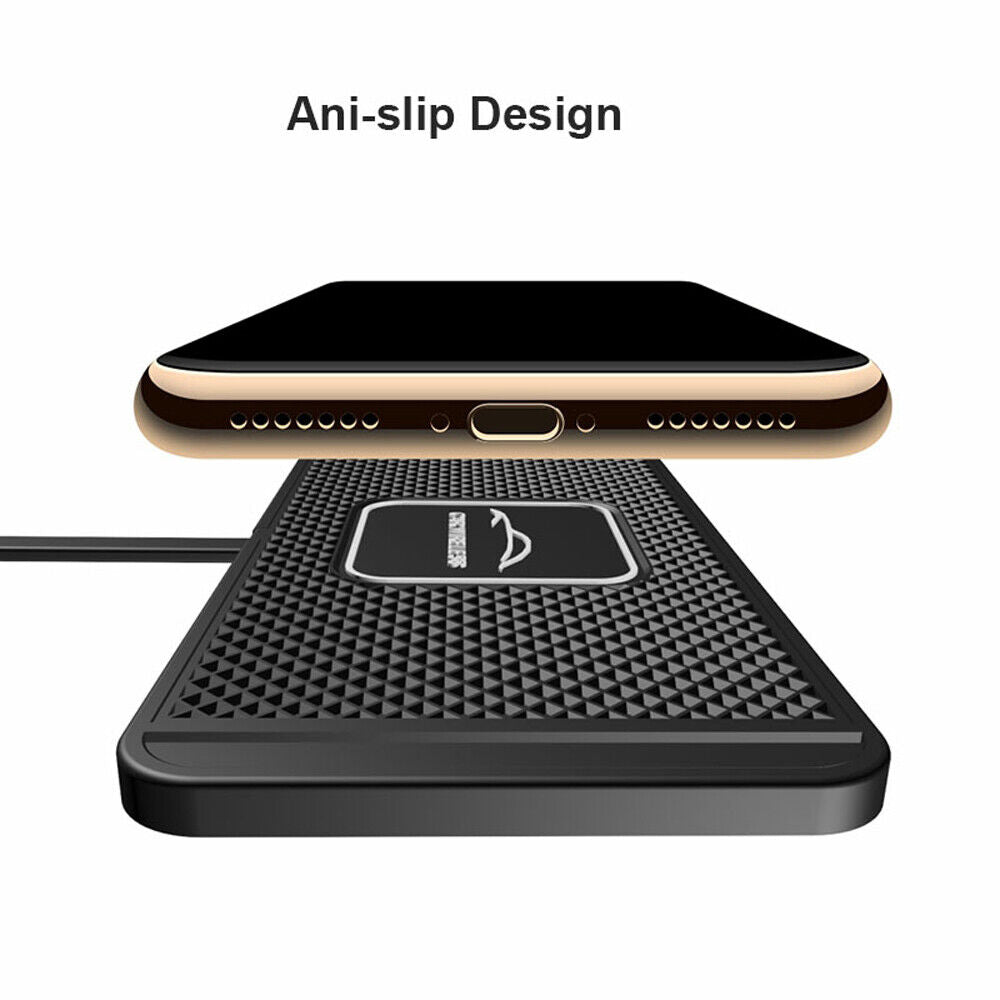 Wireless Car Phone Charger Fast Charging Pad Mat for Iphone Samsung Universal