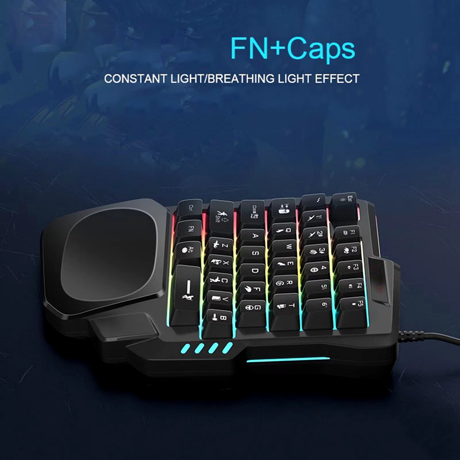 Gaming Keyboard With Rainbow Backlit 