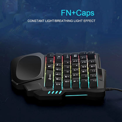 Gaming Keyboard With Rainbow Backlit 