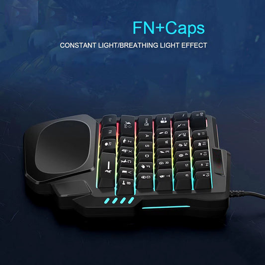Gaming Keyboard With Rainbow Backlit 