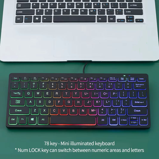 Portable Wired Keyboard Mini