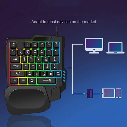 Gaming Keyboard With Rainbow Backlit 